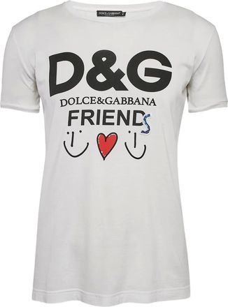 Dolce & Gabbana T-shirt met logoprint - Wit