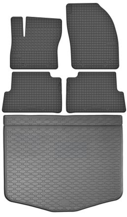 OEM Juego De Alfombrillas De Goma Para Coche Y Alfombrilla Para Maletero Para La Furgoneta Ford C-max Ii (2011-2019)