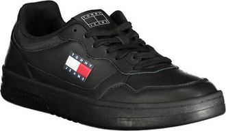 Tommy Hilfiger Leather-Blend Low-Top Sneaker - Black