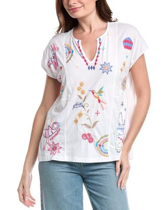 Johnny Was Easy Paneled V-Neck T-Shirt