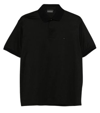 Emporio Armani Black Shirt Collar Polo