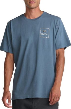 Rvca VA all the Way Cotton Graphic T-Shirt in Vintage Navy at Nordstrom, Size Xx-Large