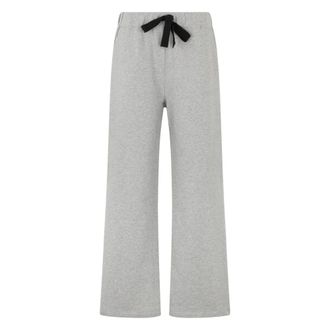 Red Valentino Wide Trousers, female, Gray, Size: XL Wide Trousers