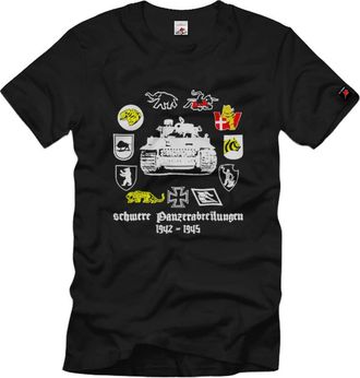 Copytec Heavy Tank Tiger Divisions WH WK sPzAbt SdKfz 181 Special Car Military 1336 T-Shirt - Black - XX-Large