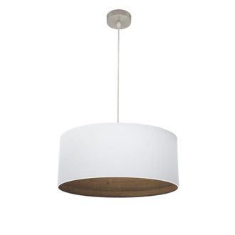 Fabrilamp Fabrilamp - Colgante Tatiana 1xe27 Niquel/blanco-mad.oscura Regx50x50 Cm