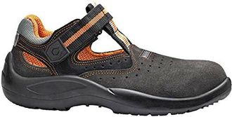 base Protection Summer Scarpa Antinfortunistica, da Uomo e Donna, Grigio/Arancione, Taglie 36