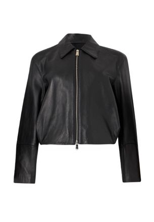 Dondup Cropped Lamb Leather Jacket