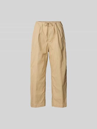 Closed Closed Stoffhose mit elastischem Bund in Beige, Gr&ouml;&szlig;e S