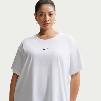 Nike Womens Nike Sportswear Classic Oversized T-Shirt (Plus Size) in White | IH7954-100