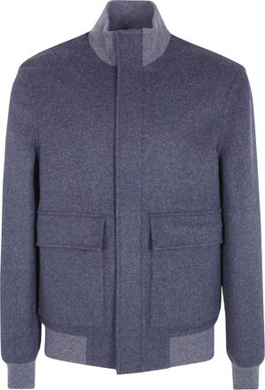 Brunello Cucinelli Jassen, Heren, Blauw, M, Bomber Jassen