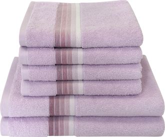 Dyckhoff Handtuch Set »Chenille« Set 6 Stk. Frottier Set beinhaltet: 4x Handtuch (50x100cm) und 2x Duschtuch (70x140cm)