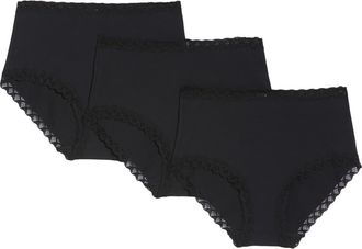 Natori 3-Pack Cotton Full Briefs in Black at Nordstrom, Size Xx-Large
