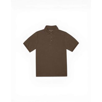 Circolo 1901 Button-Fastening Polo Shirt - male - Circolo 1901 - Polo Shirts - Brown - 2XL - Tops