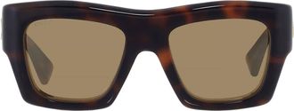 Gucci Brown with Light Gold Mirror Square Ladies Sunglasses GG1772S 007 52
