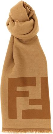 Fendi Scarf - Heren - Wintersjaals - Bruin - ONE Size - Wol - Accessoires