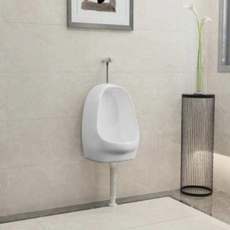 vidaXL Vidaxl - Urinario De Pared Con V&aacute;lvula De Descarga Cer&aacute;mica Blanco