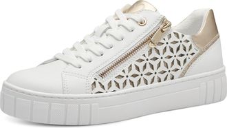 Marco Tozzi Freizeitschuh, Halbschuh, Schn&uuml;rschuh mit unterlegtem Lochmuster