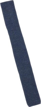 HUGO BOSS Gebreide daspeld - Heren - Stropdassen - Blauw - ONE Size - Linnen - Accessoires