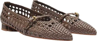Farm Rio Woven Leather Ballerina Flat