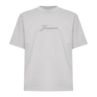 Jacquemus T-Shirts, male, Gray, Size: XL Pigmento T-shirt