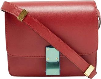 Celine Pre-owned Vintage Cross Body Bag - Dames - Vintage Schoudertas - Rood - ONE Size - Leer - Vintage