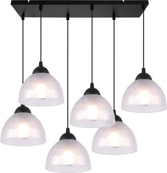 OEM L&aacute;mpara Colgante Venecia 6 L&aacute;mparas Planas De Leche E27