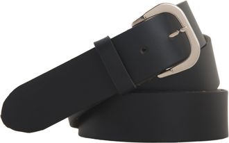 shenky Leather Belt - Width 1.6 (4cm) - Black - 67 (170cm)
