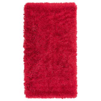 Beliani Beliani - Alfombra Peluda Roja De Pelo Largo 80 X 150 Cm Rectangular Con Mechones De Algod&oacute;n Cide