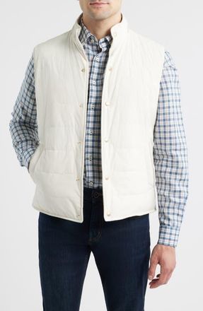 Johnnie-O Sandhills Quilted Snap-Up Vest in Stone at Nordstrom, Size Xx-Large