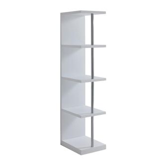 Oresteluchetta Librer&iacute;a efecto madera lacada en blanco cm. Al.139 x l.30 x p.37,5