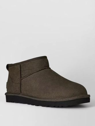 UGG ultra mini ankle boots crocodile texture