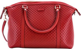 Gucci Britt Convertible Dome Satchel Microguccissima Leather Medium (Authentic Pre- Loved)