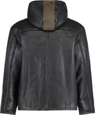 Our Legacy Mens Blizzard Jacket Black Sheepskin Lamb Skins Leather