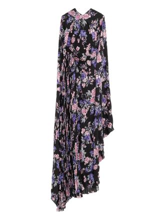 Balenciaga Maxi-jurk met bloemenprint - Zwart