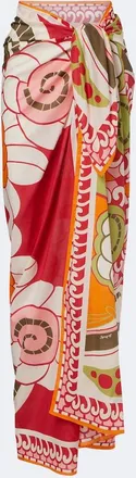 La DoubleJ Printed cotton beach cover-up