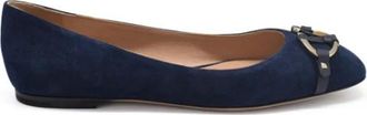 Valentino Garavani Suede Ballerina - Dames - Ballerinas - Blauw - 36 EU - Leer - Schoenen