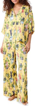 Printfresh Wildest Dreams Pajamas in Sunshine at Nordstrom, Size X-Large
