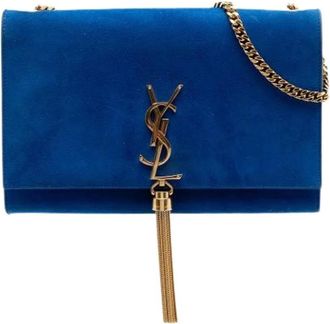 Saint Laurent Pre-owned Kate Schoudertas - Dames - Vintage Schoudertas - Blauw - ONE Size - Leer - Vintage
