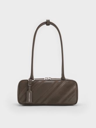Charles & Keith Zeya Striped Shoulder Bag