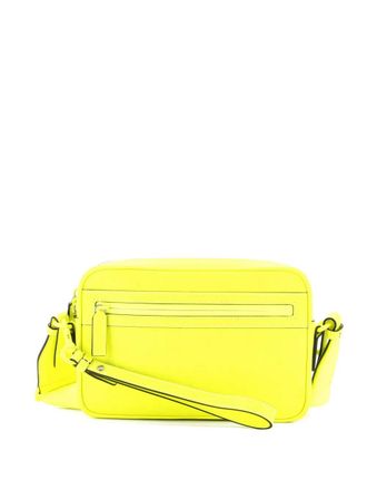 Gucci Front Zip GG Rubber Effect Leather Small crossbody bag - Verde