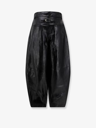 SOEUR Womens Trousers Julien Leather Black