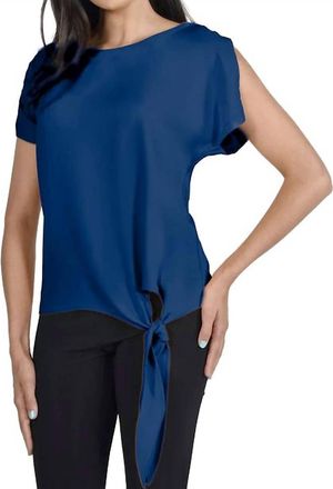 Frank Lyman Design Woven Top In Royal