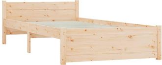 vidaXL Bed Frame without Mattress Solid Wood 75x190 cm Small Single Small Single vidaXL