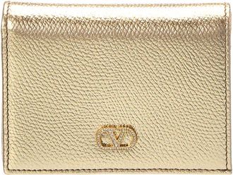 Valentino Vlogo Signature Leather Card Case