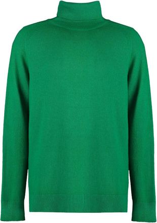 Malo Luxe Cashmere Coltrui Trui - Heren - Cashmere truien - Groen - S - Kasjmier - Truien & Vesten