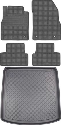 OEM Opel Astra Iv J Sed&aacute;n De 09.2012 A 08.2018 Set - Alfombrillas De Goma Para Coche + Alfombrilla Para Maletero