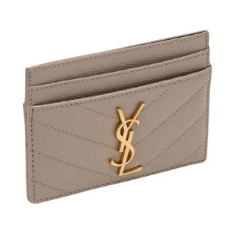 Saint Laurent Wallets & Cardholders, female, Beige, Size: ONE SIZE Cassandre Matelass&eacute; Card Case