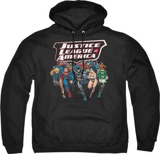Gildan Justice League of America Charging Justice Adult Pull Over Hoodie / Hooded Sweatshirt