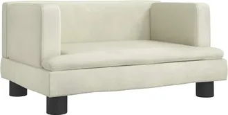 vidaXL Sof&aacute; Para Ni&ntilde;os De Terciopelo Crema 60x40x30 Cm Vidaxl
