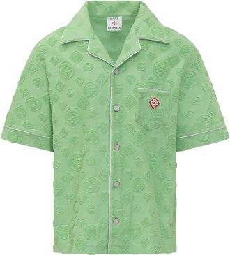 Casablanca Green Regular Textured Shirt